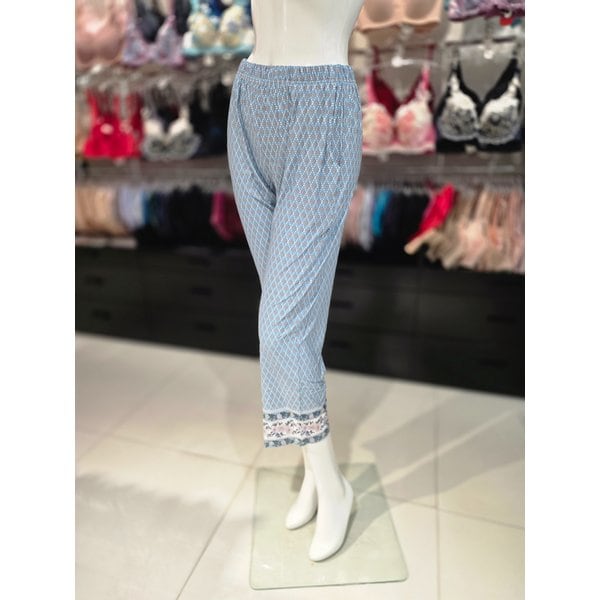 [시흥점] S 비너스) 폴리 스판 보더 꽃나염 여성 홈웨어 하의 단품  [VEP3922F-GR]