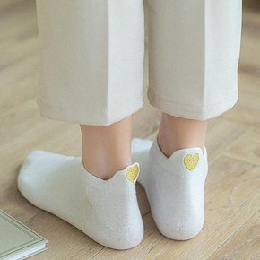 [퍼니] 여성 하트 자수 발목 양말 스니커즈 삭스