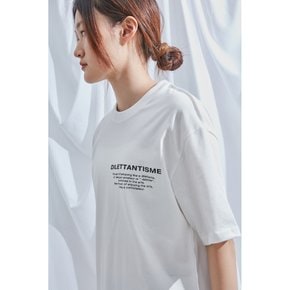 유니섹스 레터링 오버핏 티셔츠 화이트 LETTERING OVERFIT TSHIRTS