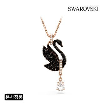 스와로브스키 [본사정품/쇼핑백증정] Iconic Swan 블랙 목걸이 5678045