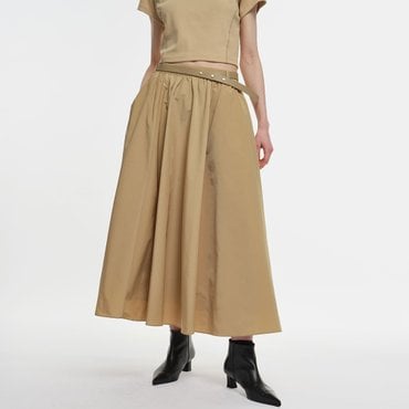 매그제이 [SSG 단독] BELT SET FLARE SKIRT_BEIGE J241OSK308