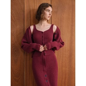 YY_Gentle ribbed wine knit inner top