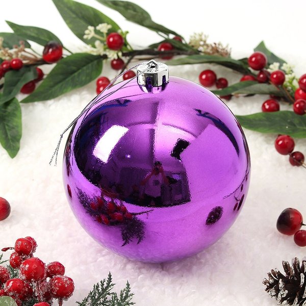 퍼플 유광볼(14cm) 트리장식볼 오너먼트