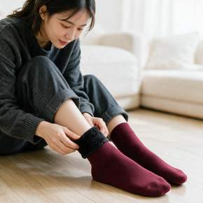 기모 퍼삭스 융털 양말 겨울 발끝 보온 도톰한 홈웨어 수면양말