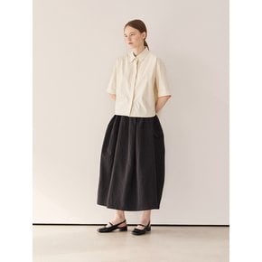 23SS Nylon volume skirt_black