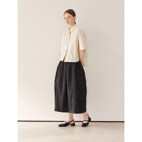 23SS Nylon volume skirt_black