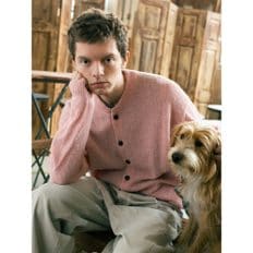 Solid UNeck Cardigan  Pink (MS515AA34X)