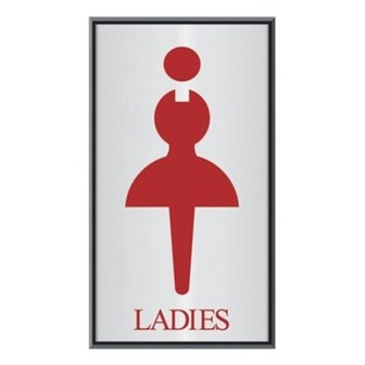  알루미늄표지판 LADIES 100x180mm 회사 화장실 안내 (WE5A023)