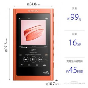 A 16GB NW-A55HN : MP3 Bluetooth microSD NW-A55HN R 소니 워크맨 시리즈 플레이어 대응