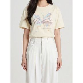나비 라운드 반팔 티셔츠 BK2ST016_P423787942