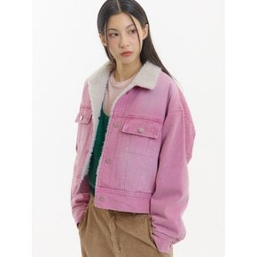 피그먼트 퍼 자켓 핑크_PIGMENT FUR JACKET PINK