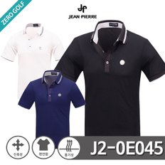 [JEAN PIERRE]쟌피엘 남성 로고 포인트 메쉬 각 반팔티셔츠 Model No_J2-0E045