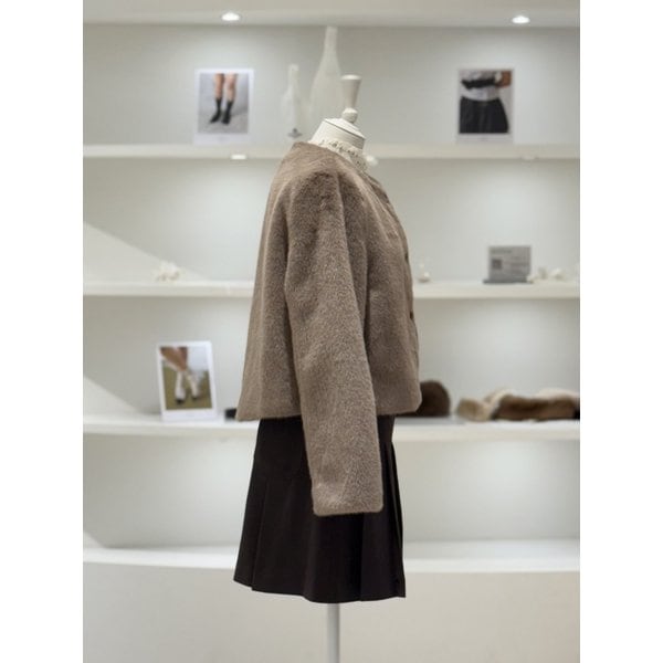 [여주점] 여성 비즈 버튼 퍼 자켓 (L254PSG751)