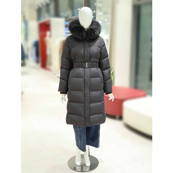 [여주점] 여성 폭스퍼 후드 벨티드 덕다운 점퍼 _YP5WH001