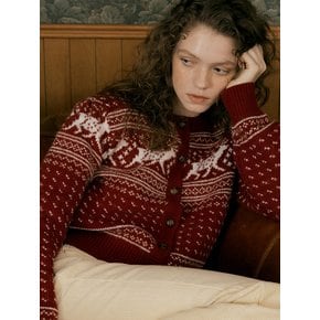 [wool] 163 rudolph knit cardigan (red)