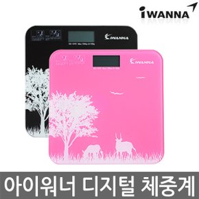 아이워너 디지털 체중계 KS-1070 핑크 블랙