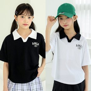 아일렛 카라 티셔츠 맨투맨 / 여아 주니어 의류 초등학생 옷