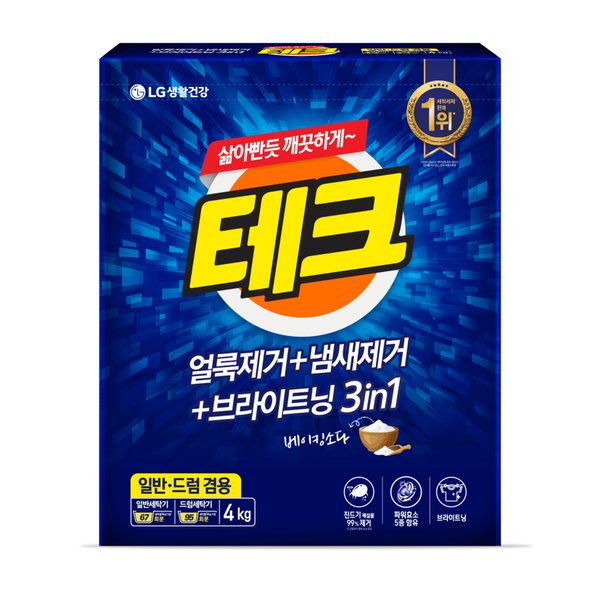 테크 분말 일반드럼 겸용 카톤 4KG
