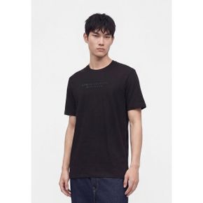 Armani Exchange 아르마니 익스체인지 정규판 - 프린트 티셔츠 검정/흰색 7782717