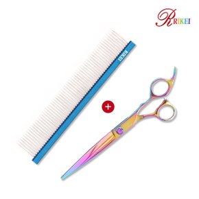 [리케이] B_7670 무지개가위 7인치 + 푸들 콤_가로 25cm