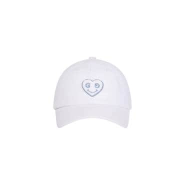 고엑스오 스마일하트 우븐 볼캡 화이트