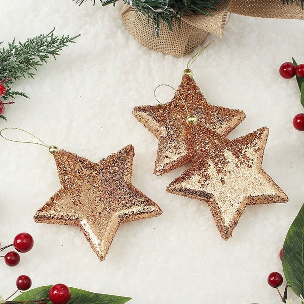 로즈골드 트리 오너먼트 3p세트(블링블링별)