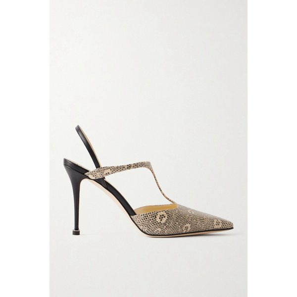 티톤 90 리자드 이펙트 가죽 슬링백 펌프스 46376663162937520