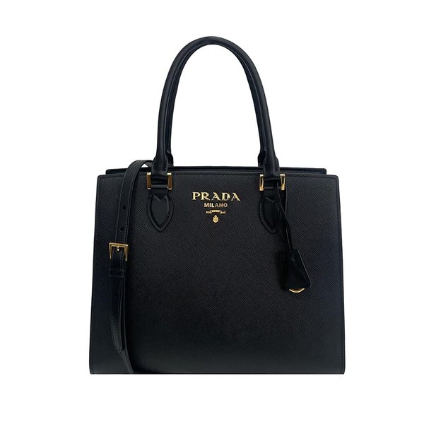 [프라다] 사피아노 로고 투웨이 토트백/블랙/1BA164 2EDV F0002