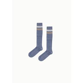 베이스레인지 26SS Race Knee Socks, Blue Melange