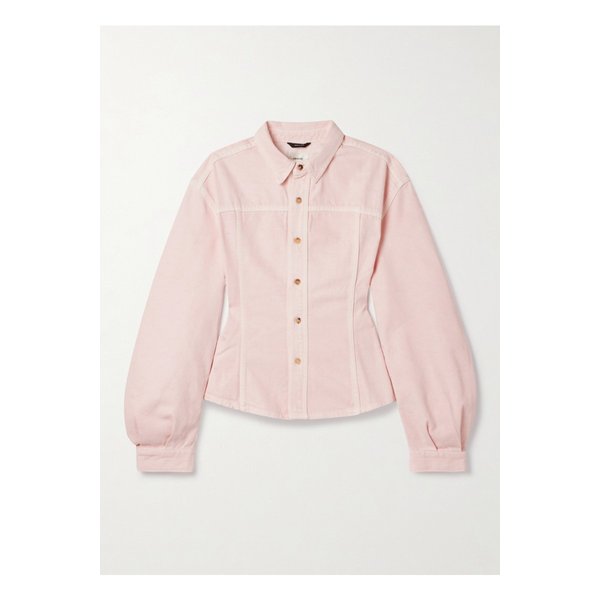 하이쿠레 리 다이브 패널 데님 셔츠 핑크 46376663162852204