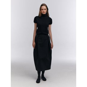 MID-WEIGHT ROUNDED MIDI SKIRT