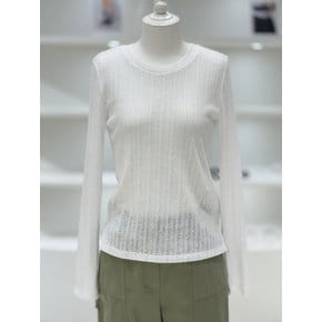 [여주점] 니트넥 시스루 티셔츠 (L252MSM036)