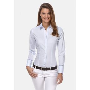 5430570 Vincenzo Boretti LEICHT TAILLIERT - Button-down blouse eisblau