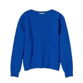 오라리 MILLED FRENCH MERINO RIB KNIT BOAT NECK PO ROYAL BLUE (A23AP01MR) (밀드 프