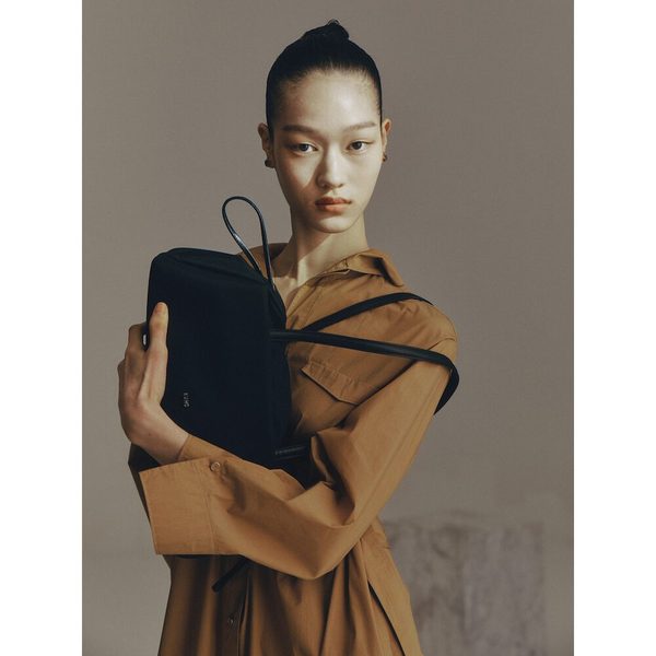[KUHO]Drawstring Shoulder Bag Black - SSG.COM
