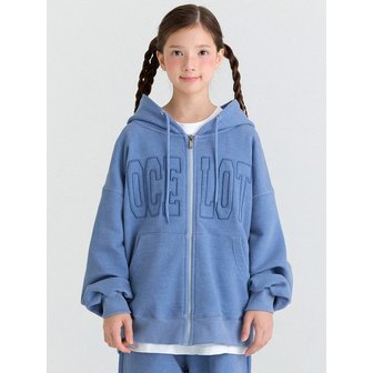 오실롯주니어 E17 기모 피그 스티치자수 집업 (블루)