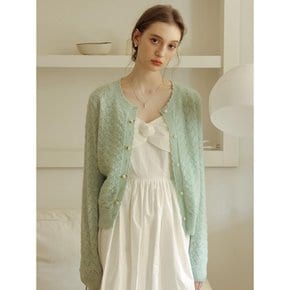 Cest_Fresh flower button cardigan