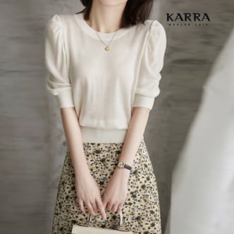 카라 KARRA 숄더셔링와플하프니트_A3F0970