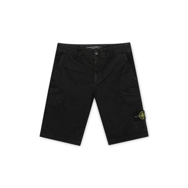 스톤아일랜드 남성 와펜 패치 블랙 반바지 8015L1204 A0129
