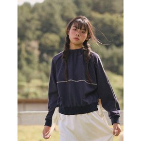 Neck Banding Ribbon Sweatshirt