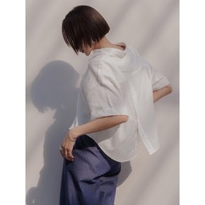 린넨 백버튼 크롭셔츠(아이보리)