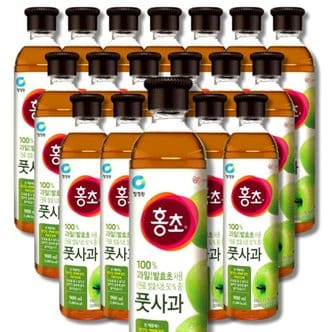  청정원 홍초 100% 자연발효초 풋사과 900ml x 2개