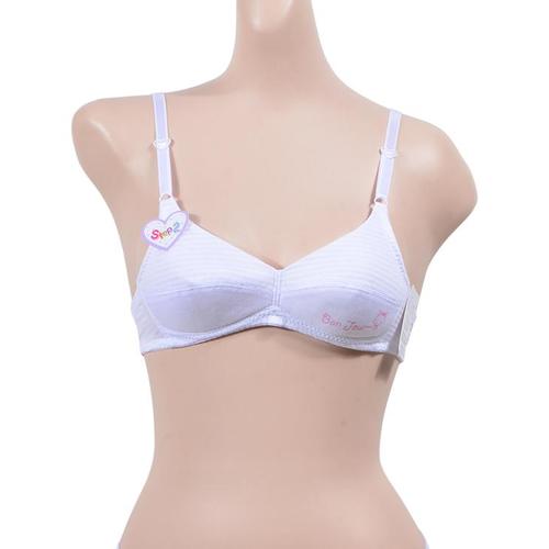 봉주르 스트라이프 인체공학적 입체설계 주니어 2단계 AA컵 브라 SW2207-0027(1)