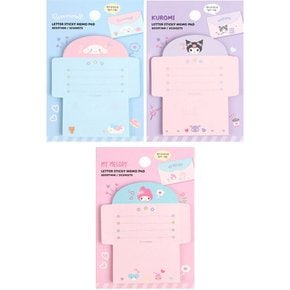 산리오 편지점착메모패드 쿠로미