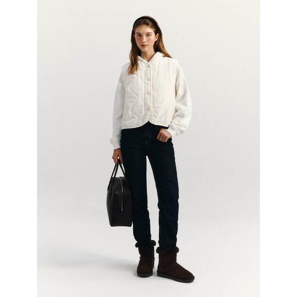 물결 퀼팅 베스트(MAFDVT02NIV)