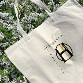 해피니스 캔버스 에코백 남녀공용 레터링 빅사이즈 가방_P323177987