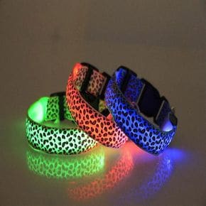 안전 RH30CH55 칼라 강아지 목줄 동물 led 애견 플래시 라이트