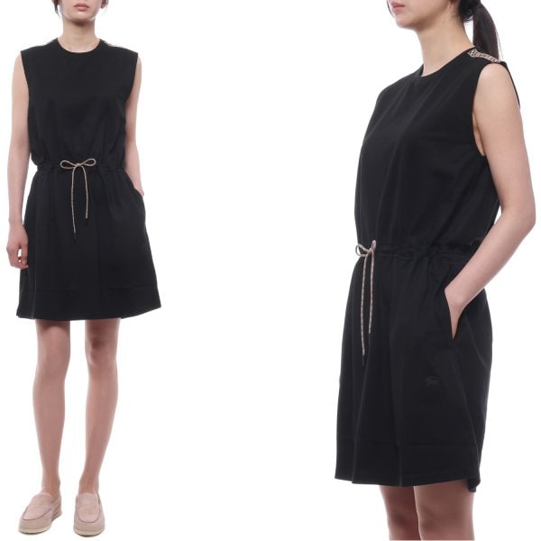 [부산점] 26SS 여성 체크 트리밍 원피스 (8123280 BLACK 26S)