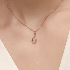 18K 펜던트 메달 물방울 C컬 큐빅 팬던트
