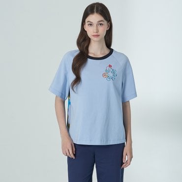 기비 플리츠 백 반소매 티셔츠 GY25M1FRT9031